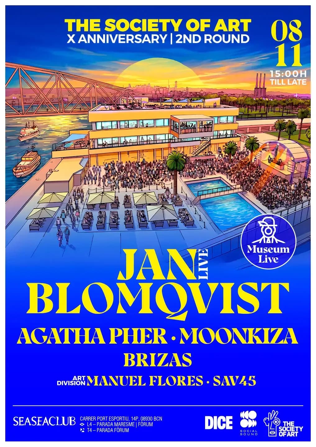 Jan Blomqvist x The Society Of Art, SeaSeaClub, Port Fòrum Barcelona