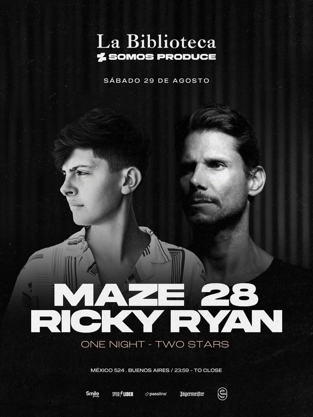 Maze 28 and Ricky Ryan, Somos Produce, La Biblioteca, San Telmo Buenos Aires