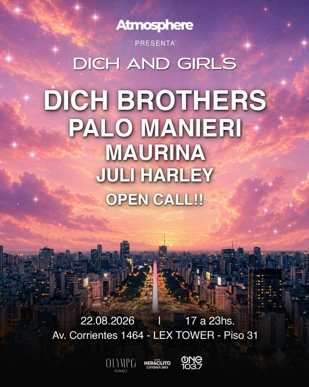 Dich Brothers, Sunset Atmosphere, Olympo Sky Bar, Microcentro Buenos Aires