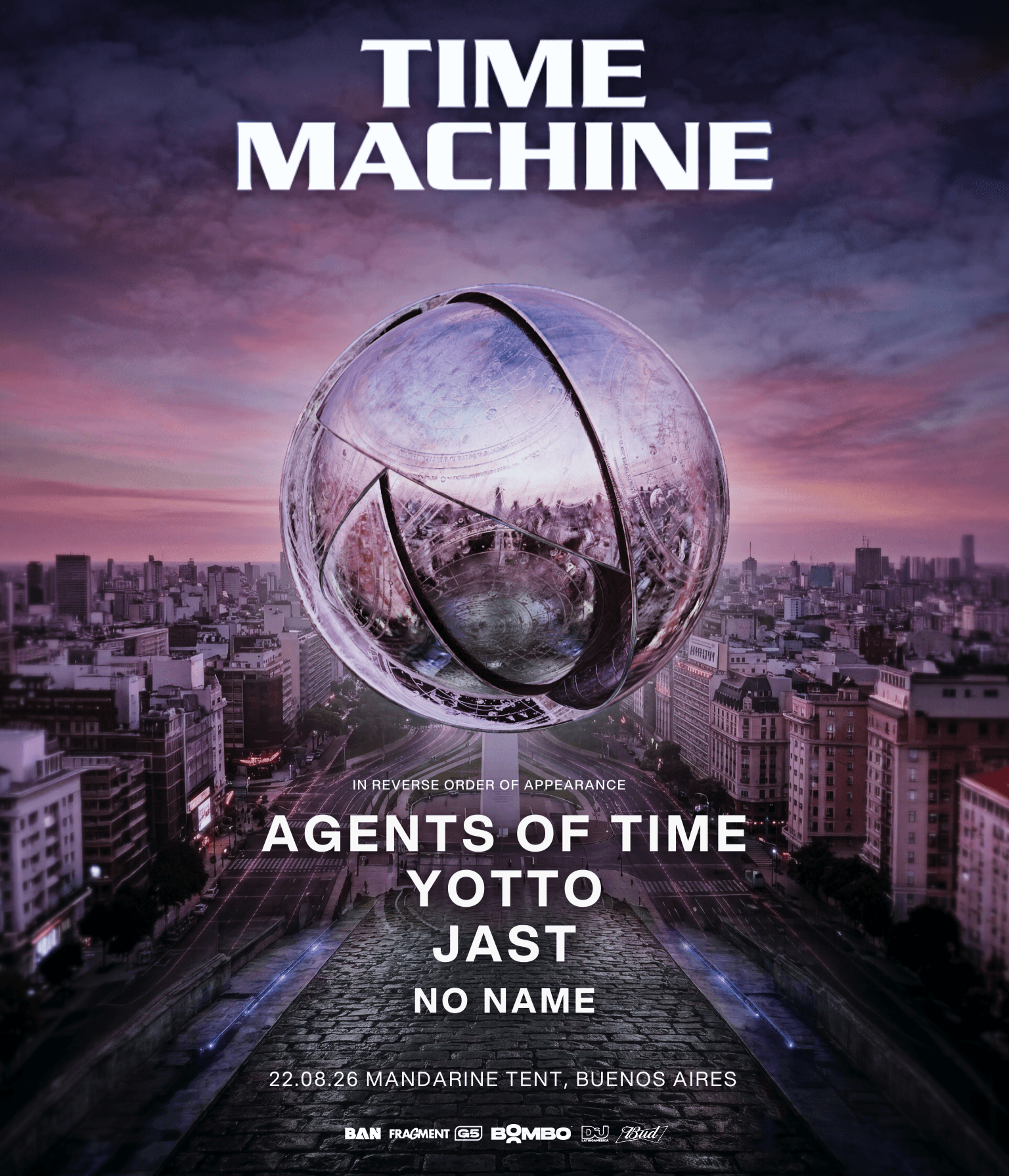 Agents Of Time, Time Machine, Mandarine Tent, Costanera