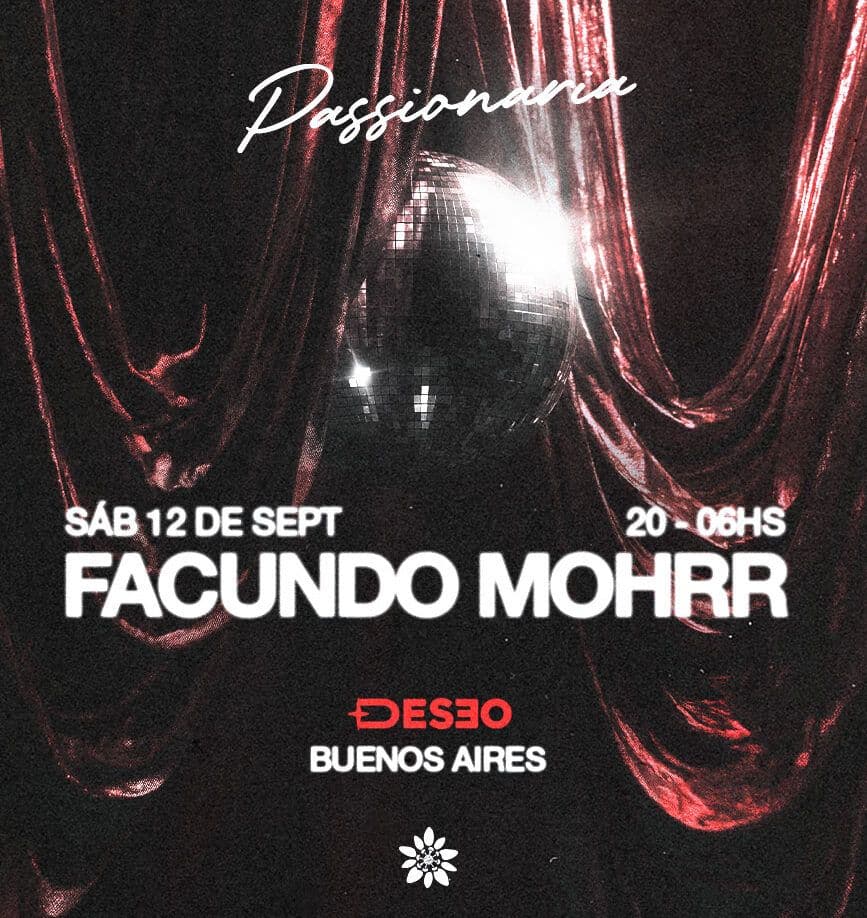Facundo Mohrr, Fragment, Deseo Club, Villa Ortuzar Buenos Aires