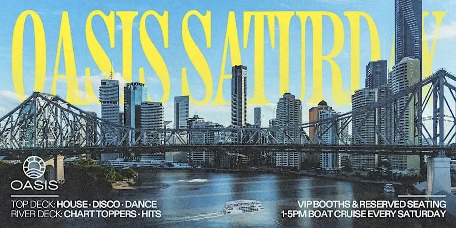 Oasis Summer Boat Party (Saturday 25), Brisbane