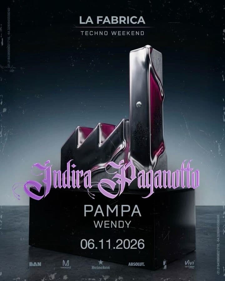 Indira Paganotto, Weekend Techno, La Fábrica, La Calera Córdoba