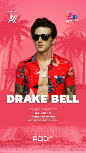 DRAKE BELL [PINK PARTY] - by TEQUILA AV & RIU PARTY, CANCUN 🇲🇽