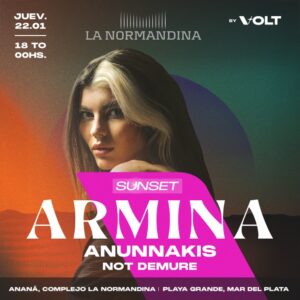 ⭐️ ARMINA & MORE ARTISTS [SUNSET] - by VOLT, MAR DEL PLATA 🇦🇷