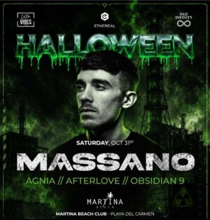 ⭐ Massano, Halloween x Martina Beach Club, Playa del Carmen 🇲🇽